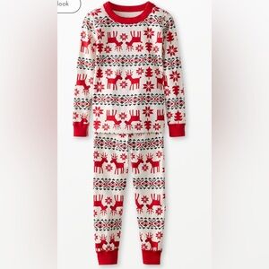 Christmas Hanna Andersson Long John Pajamas kids size 8 Dear Deer Pattern